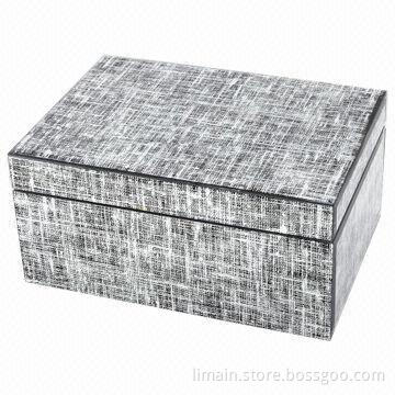 Jewelry Gift Box, Engineered Wood with Metallic-printed Glass